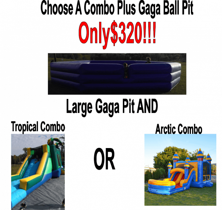 Choose a Combo Bounce House and Gaga Pit