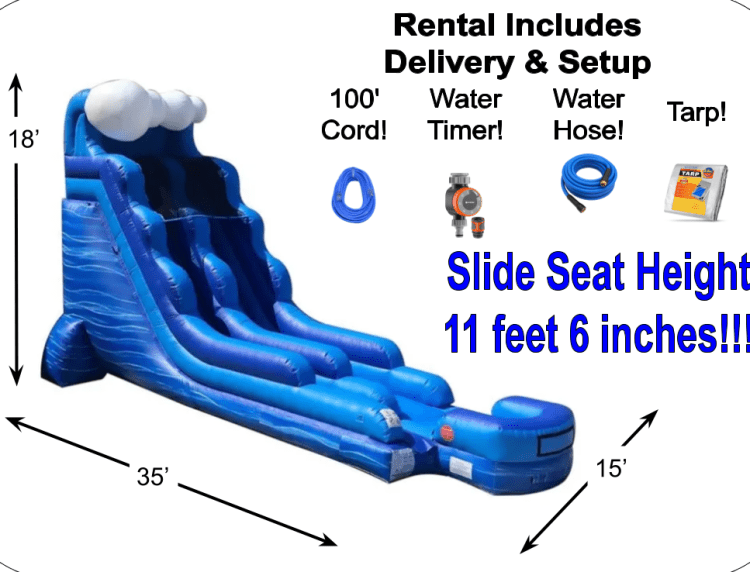18' Blue Wave Water Slide